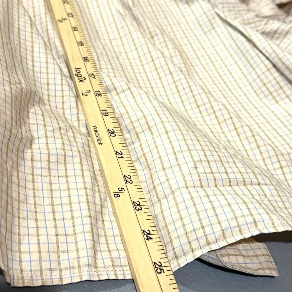 Free People Quinn Check Oversized Button Down Tan Combo NWT Size XS Boho